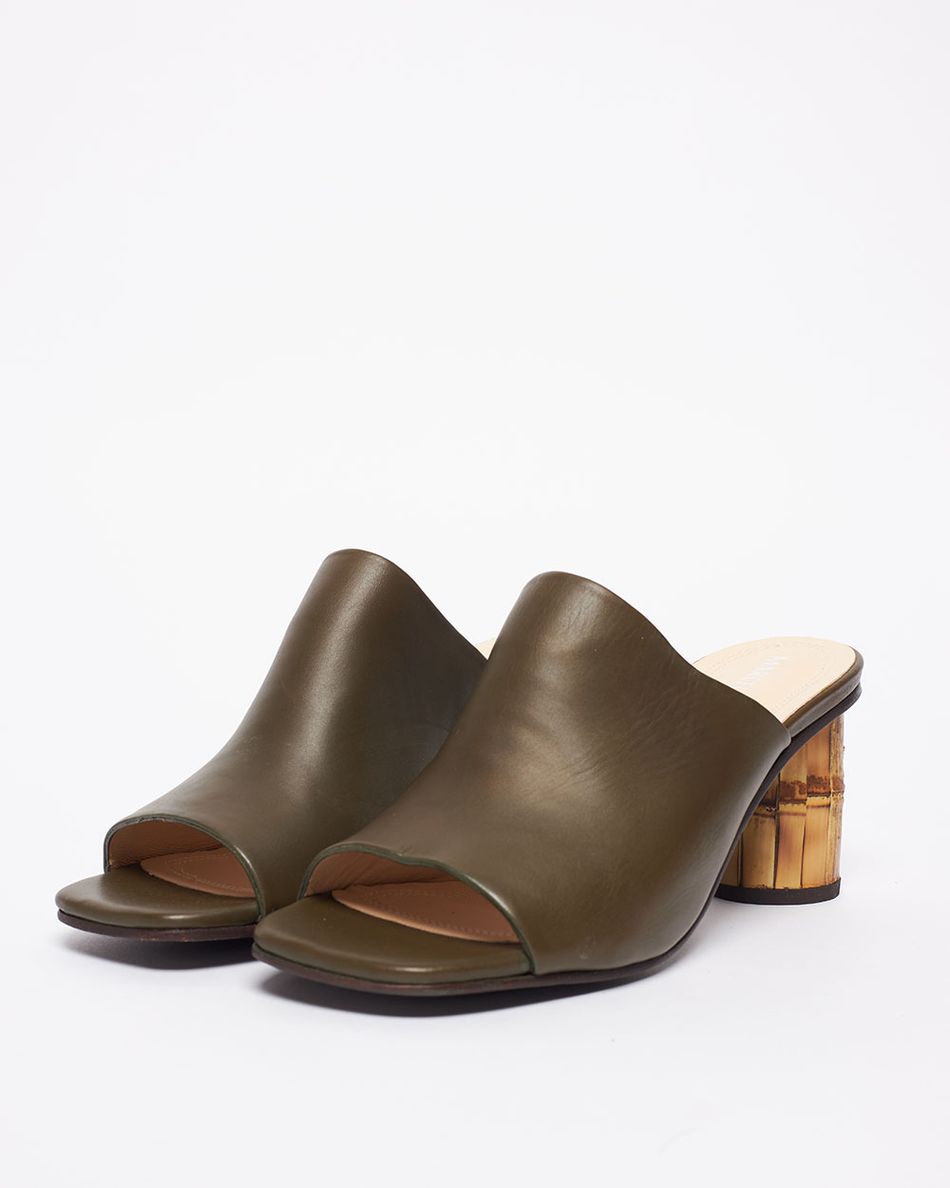Mule Bebel Verde Musgo