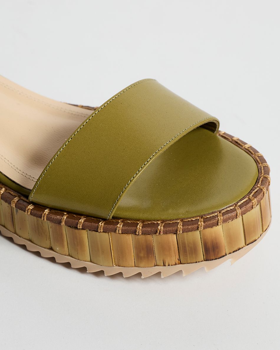 Sandália Flatform Bianca Bamboo Verde
