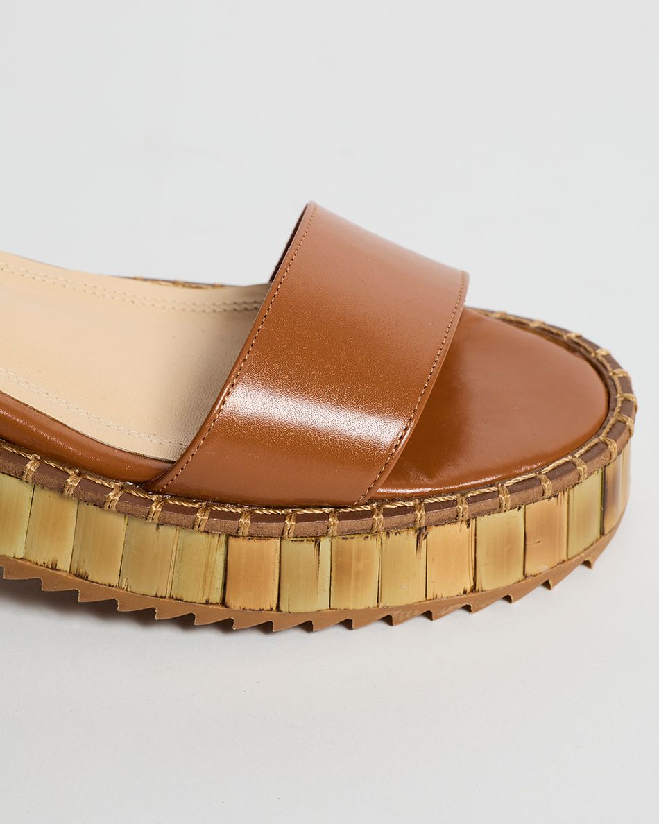 Flatform Bianca Bamboo Cognac