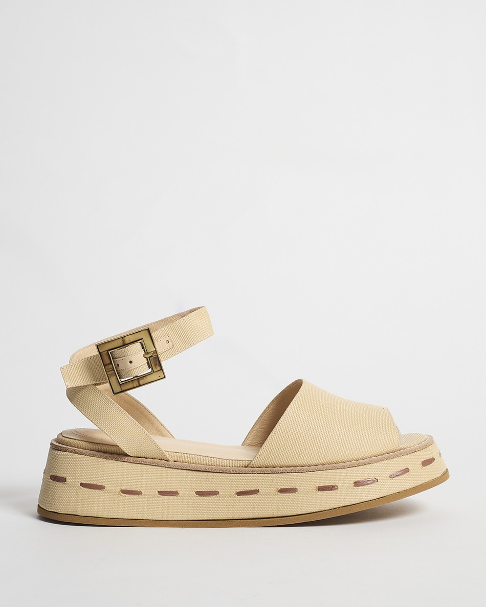 Flatform Fran Palha Bege 