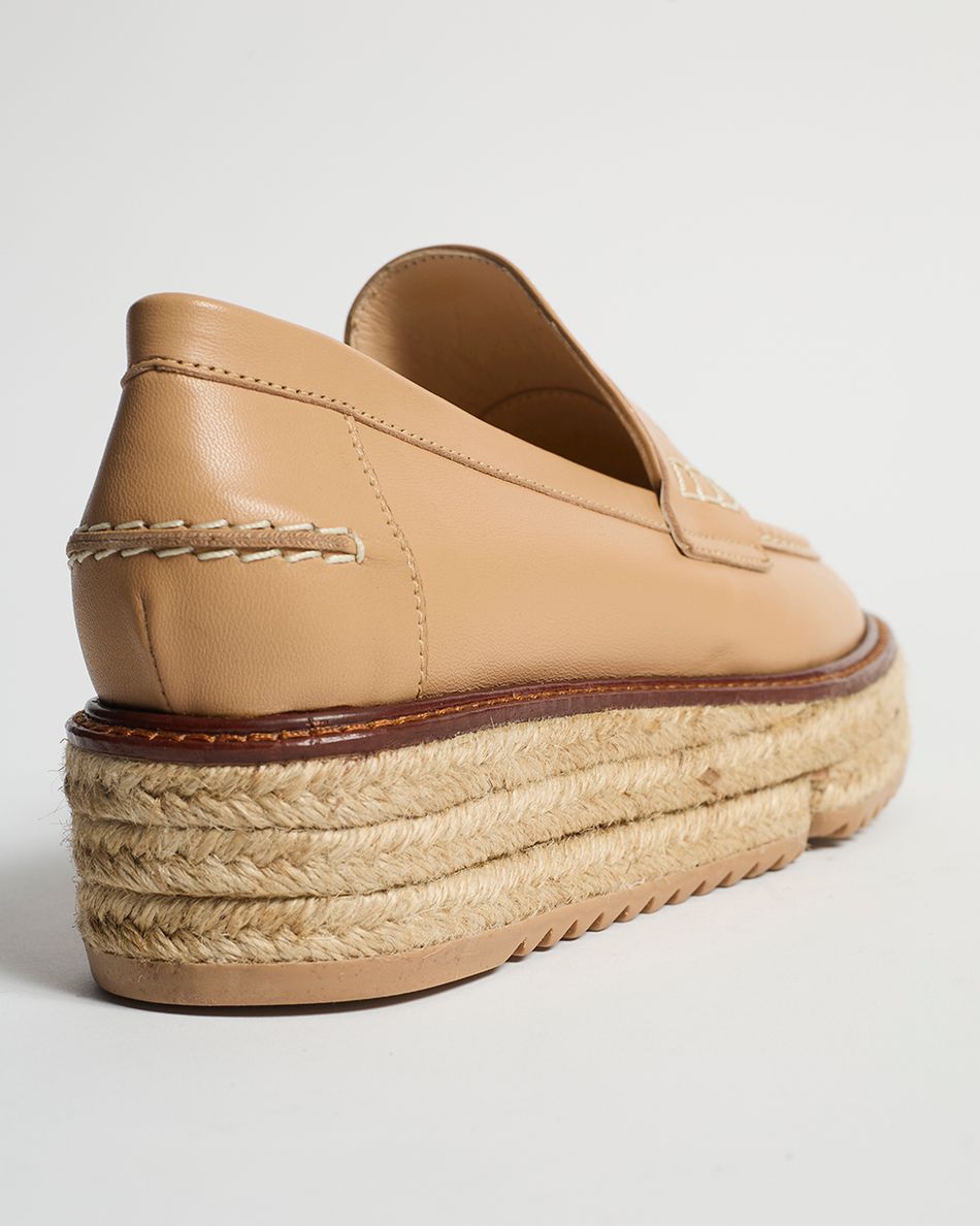 Mocassim Teca Couro Bege