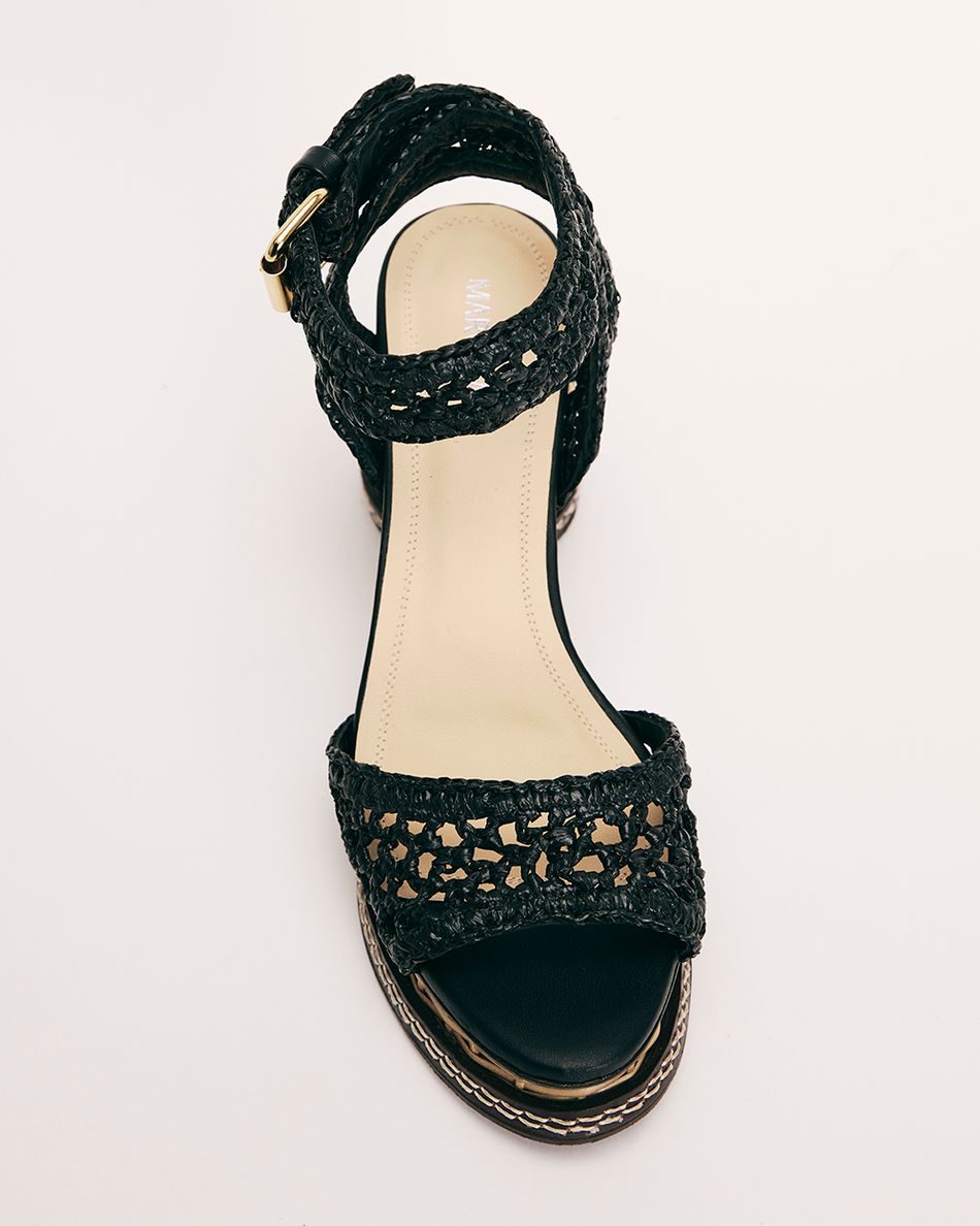 Sandália Francis Crochê Preto