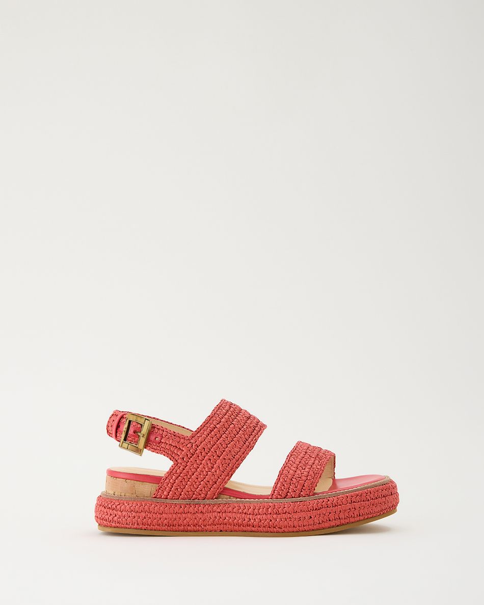 Flatform Julia Crochê Vermelho