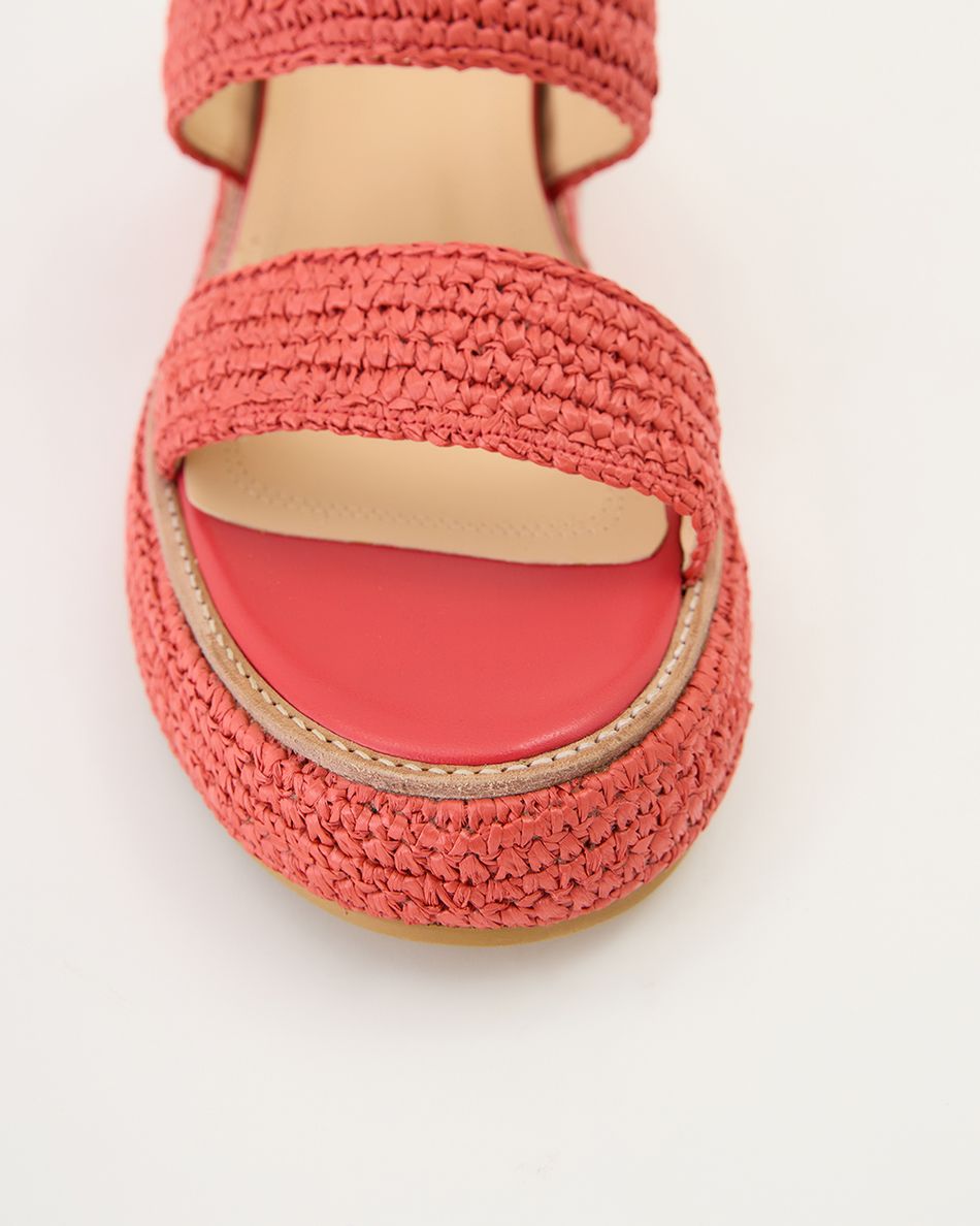 Flatform Julia Crochê Vermelho