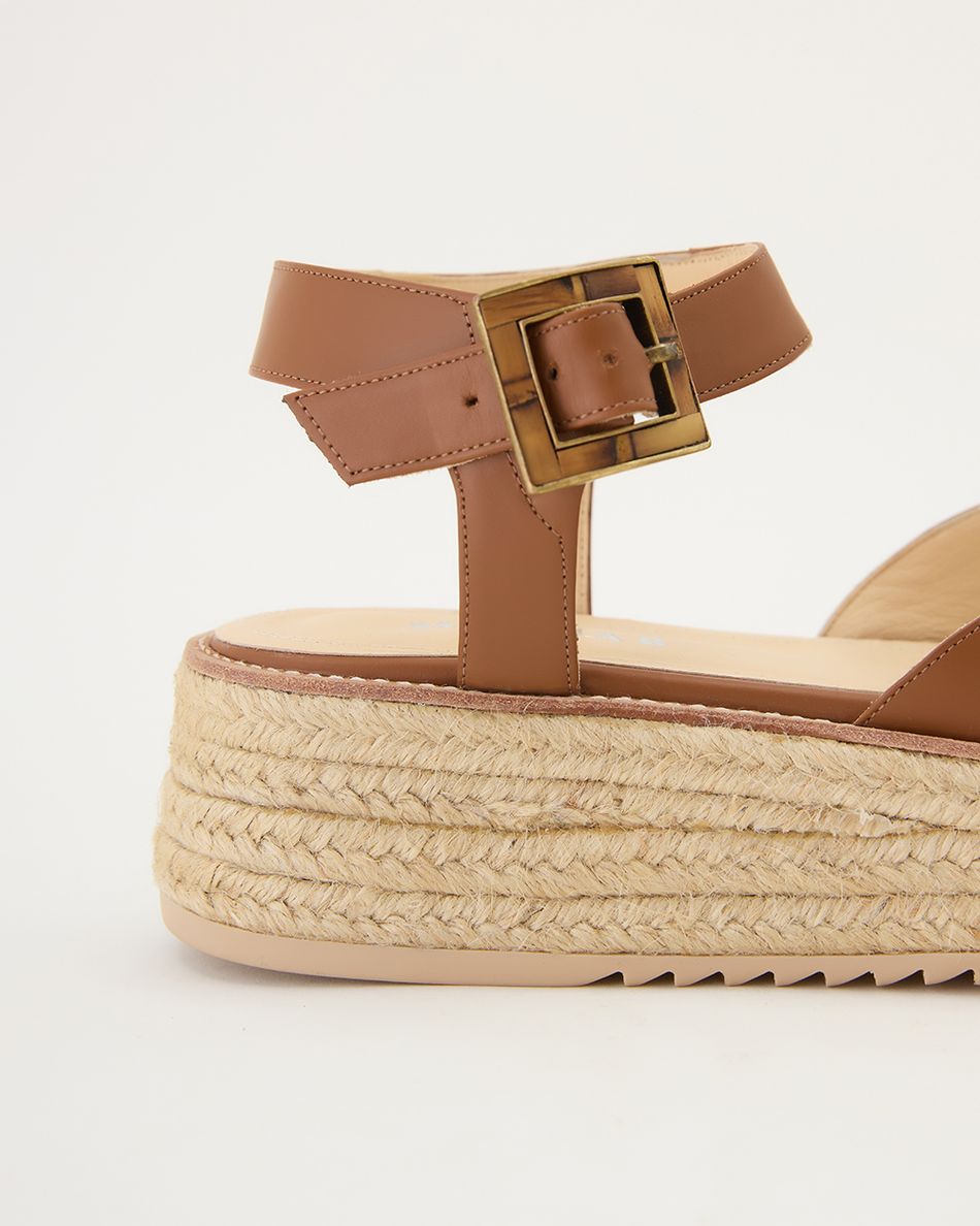 Flatform Mary Jane Cognac
