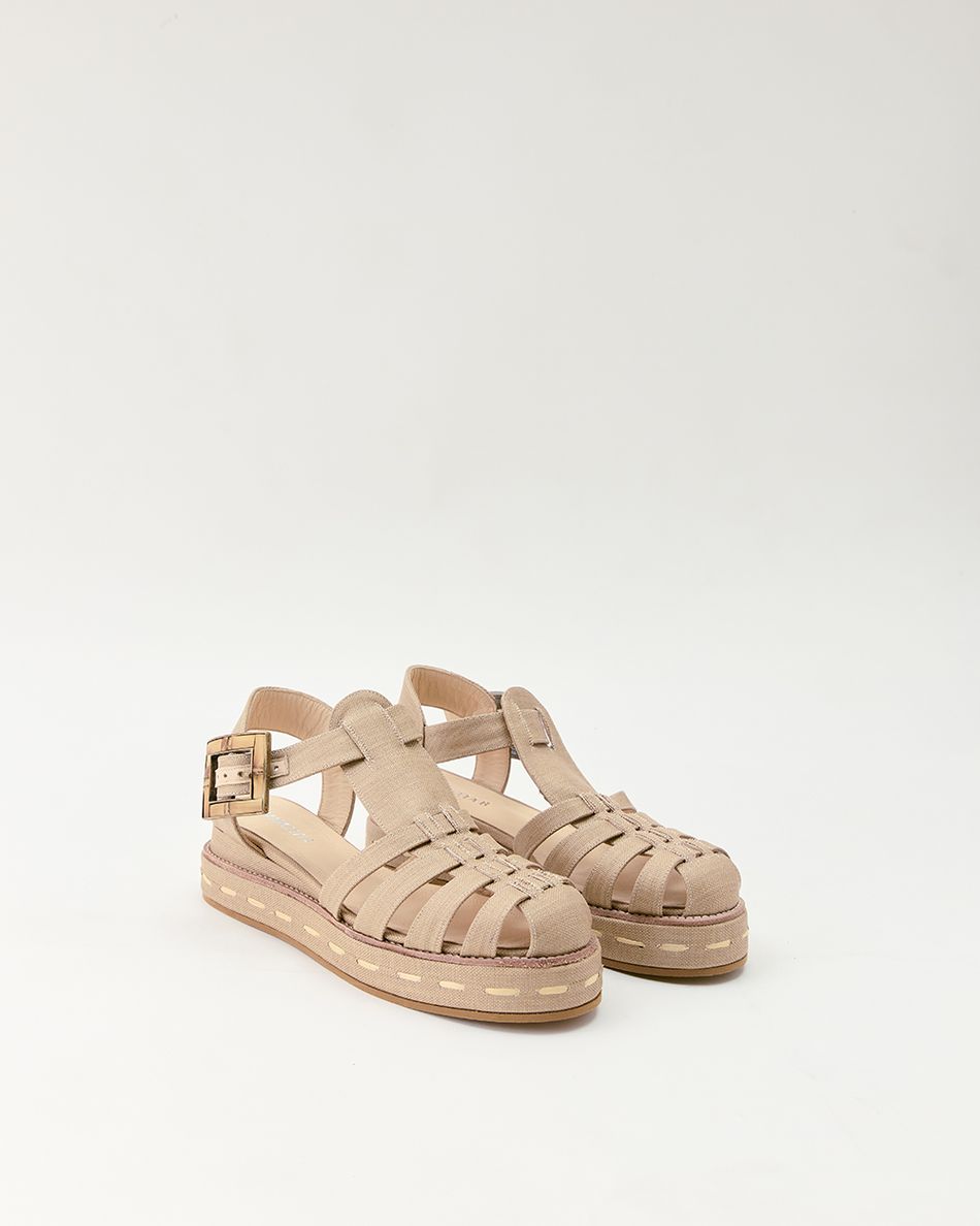 Flatform Melissa Bamboo Camelo