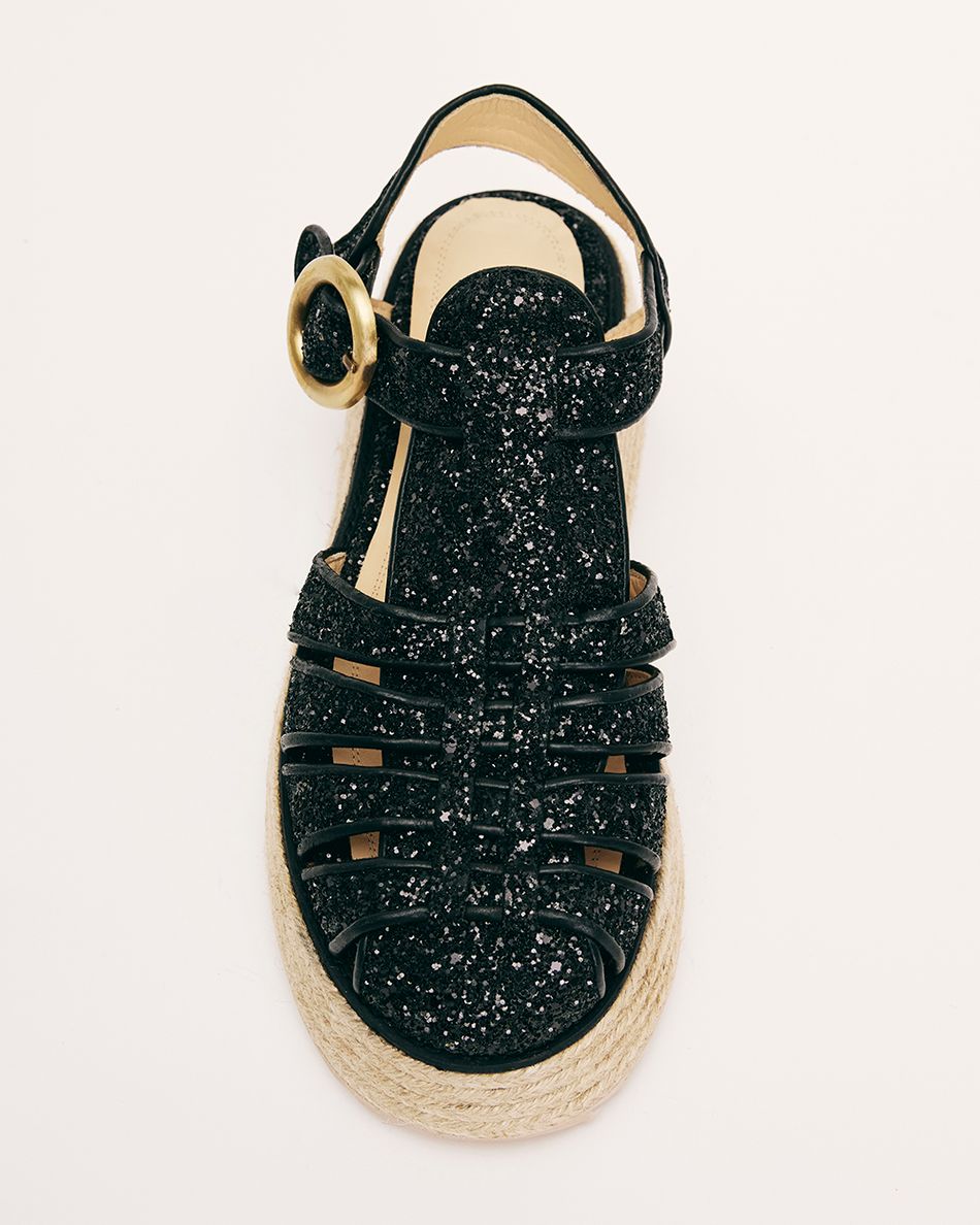 Flatform Melissa Glitter Preta