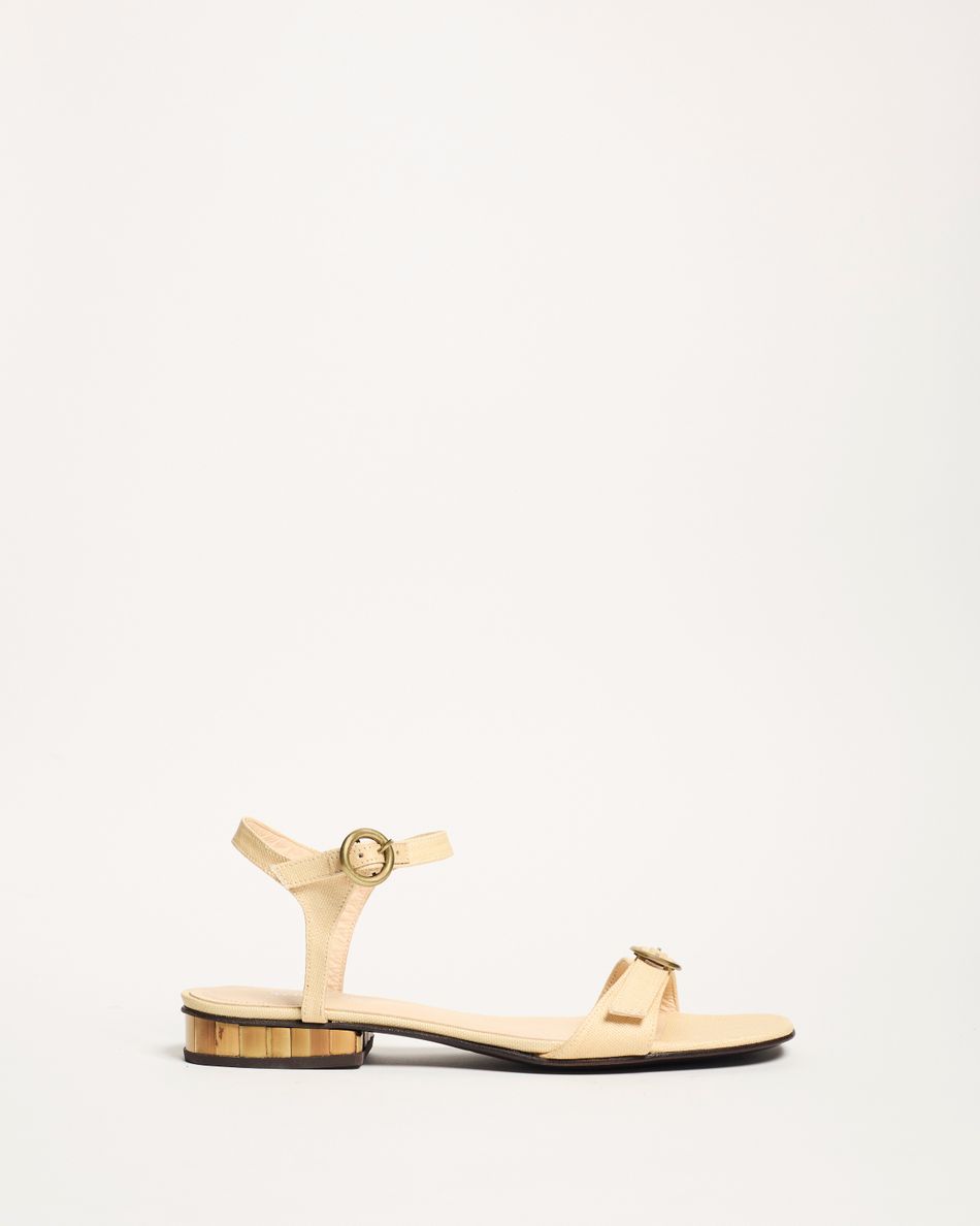Flat Vivi Palha Bege