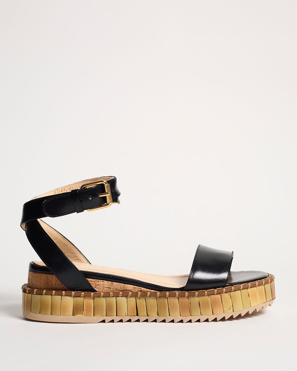 Flatform Bianca Bamboo Preta 