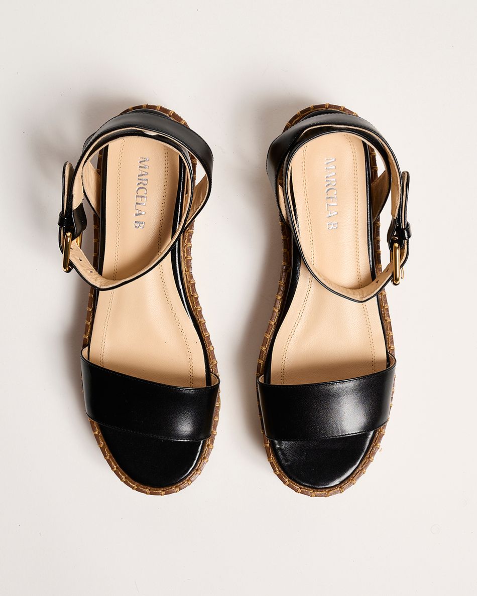 Flatform Bianca Bamboo Preta 