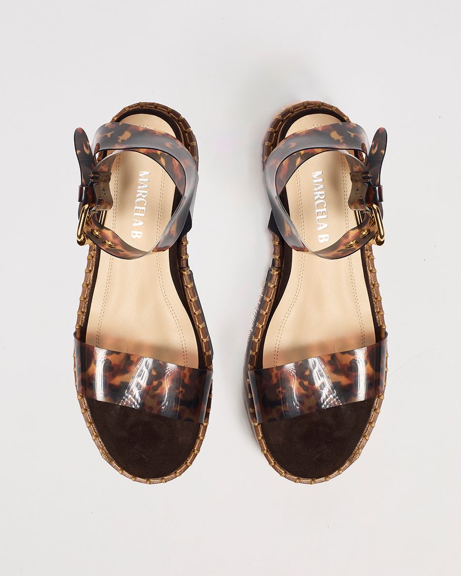 Flatform Bianca Vinil Tartaruga