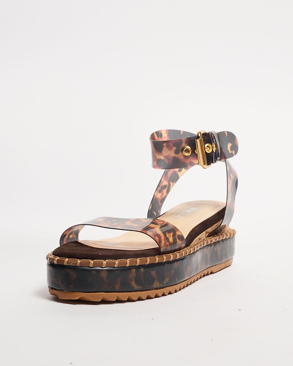 Flatform Bianca Vinil Tartaruga