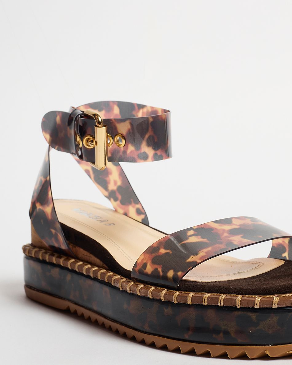 Flatform Bianca Vinil Tartaruga