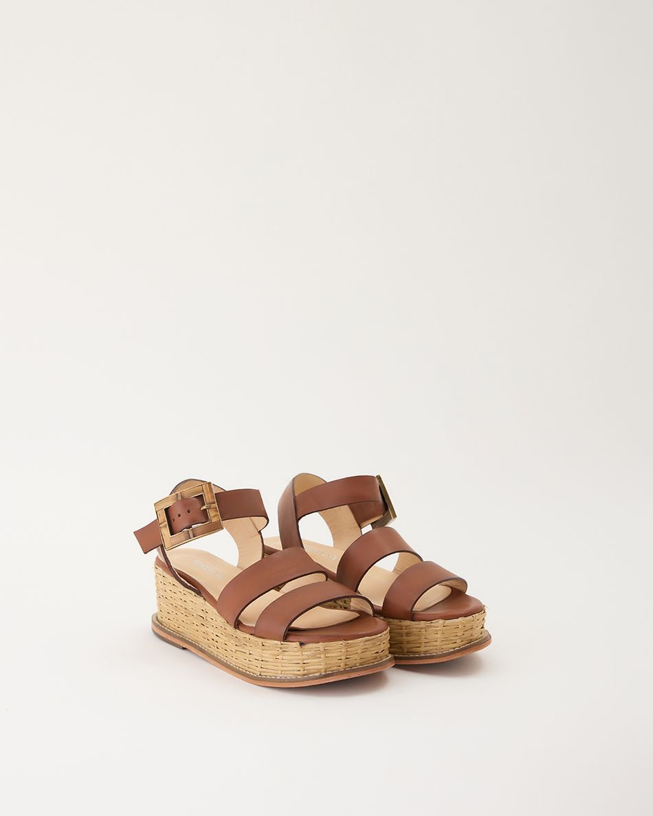 Flatform Kitty Cognac