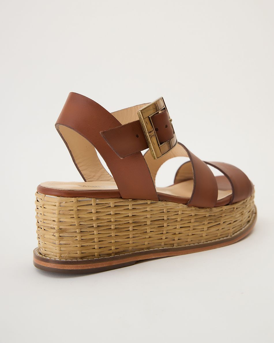 Flatform Kitty Cognac