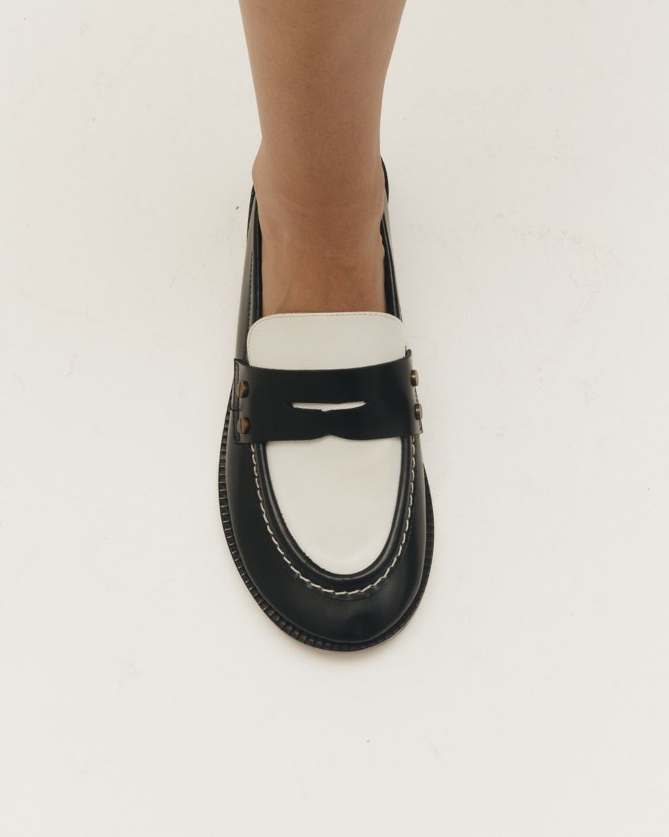Mocassim Sofi Preto e Branco