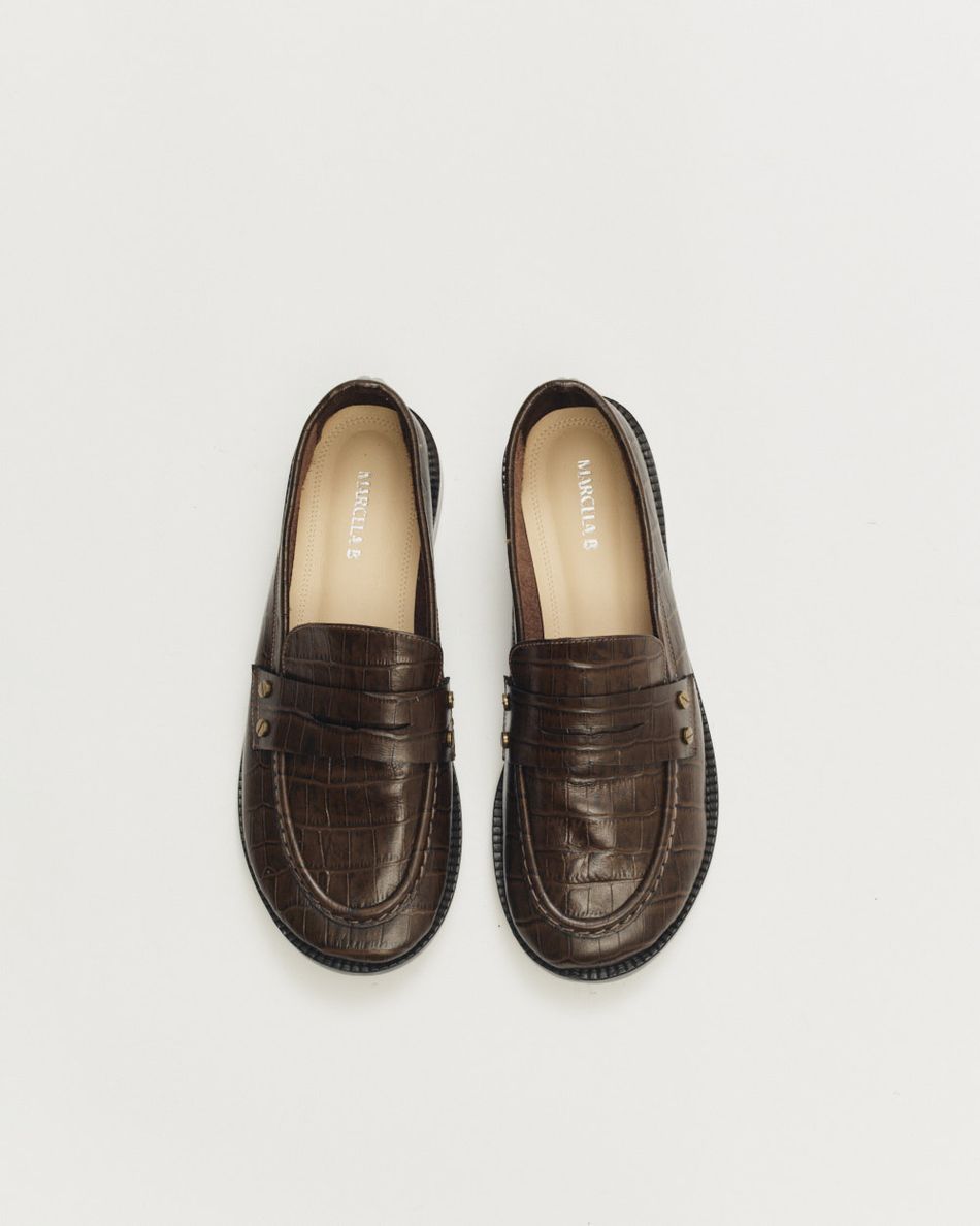 Mocassim Sofi Croco Café