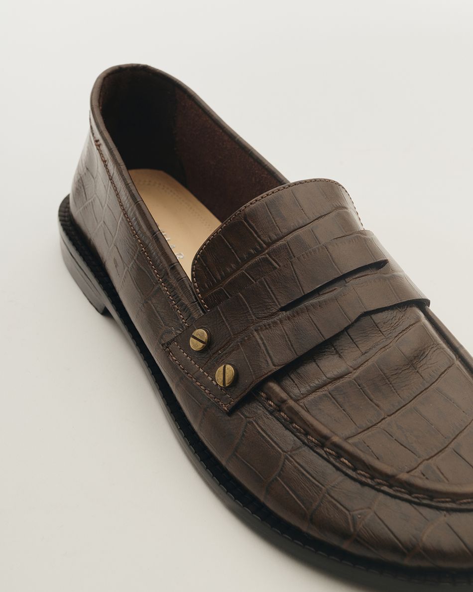 Mocassim Sofi Croco Café