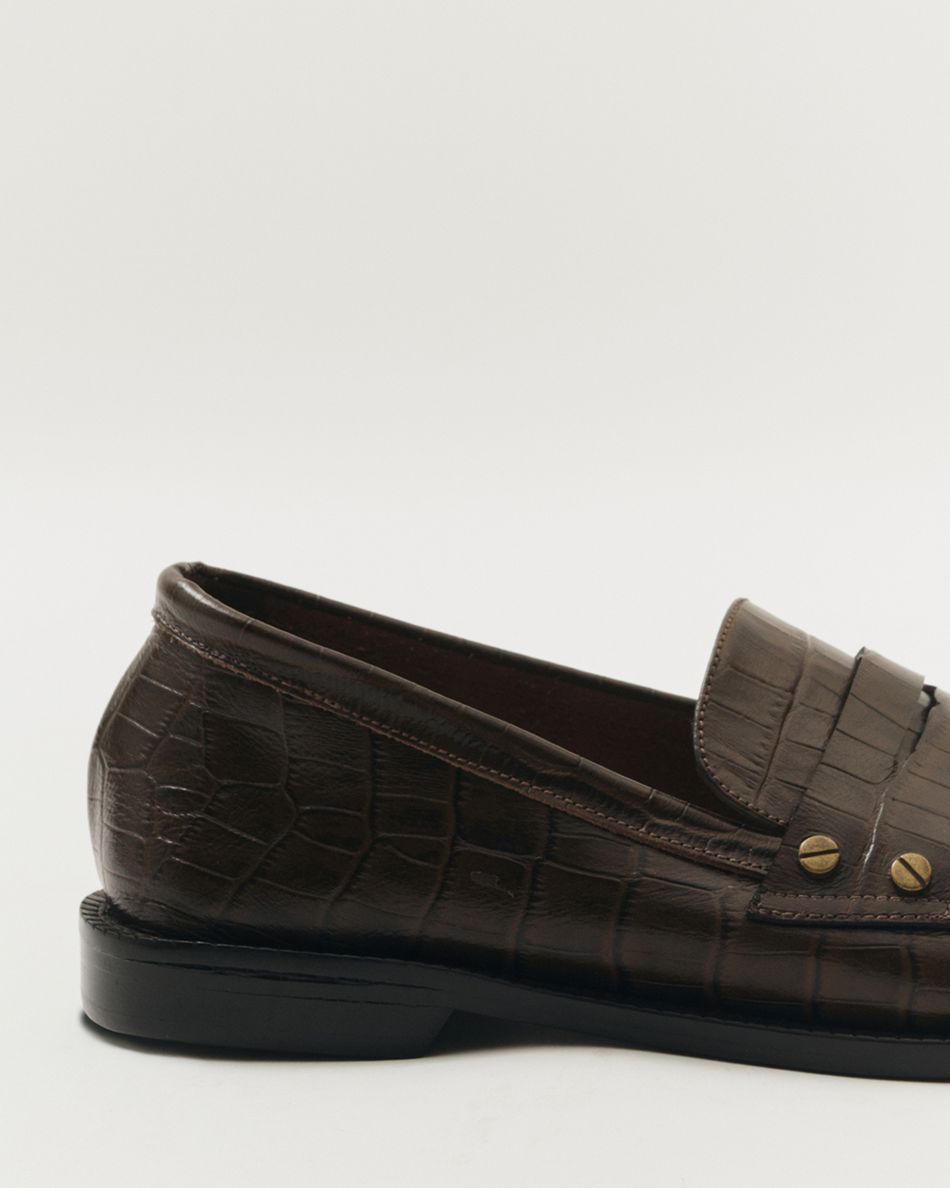 Mocassim Sofi Croco Café