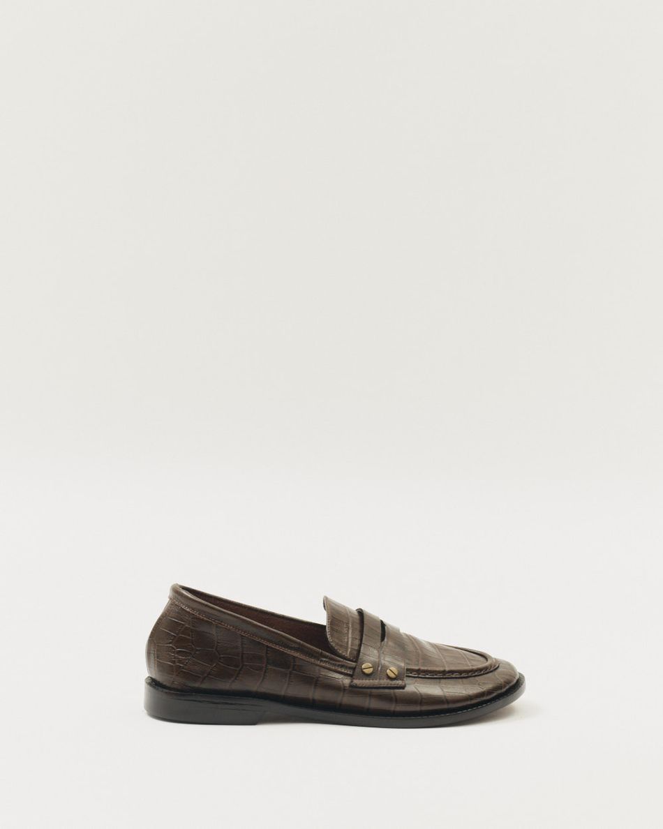 Mocassim Sofi Croco Café