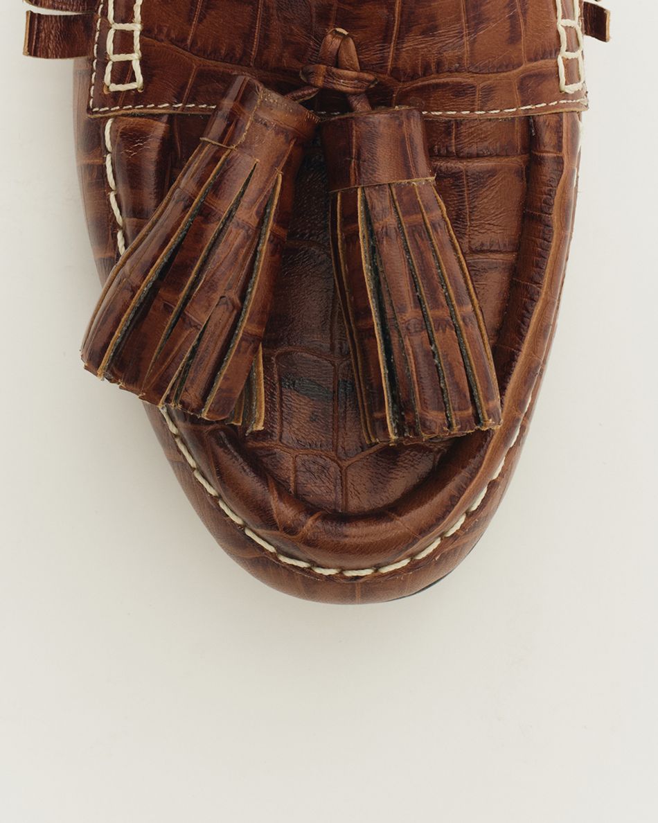 Mocassim Esther Croco Café
