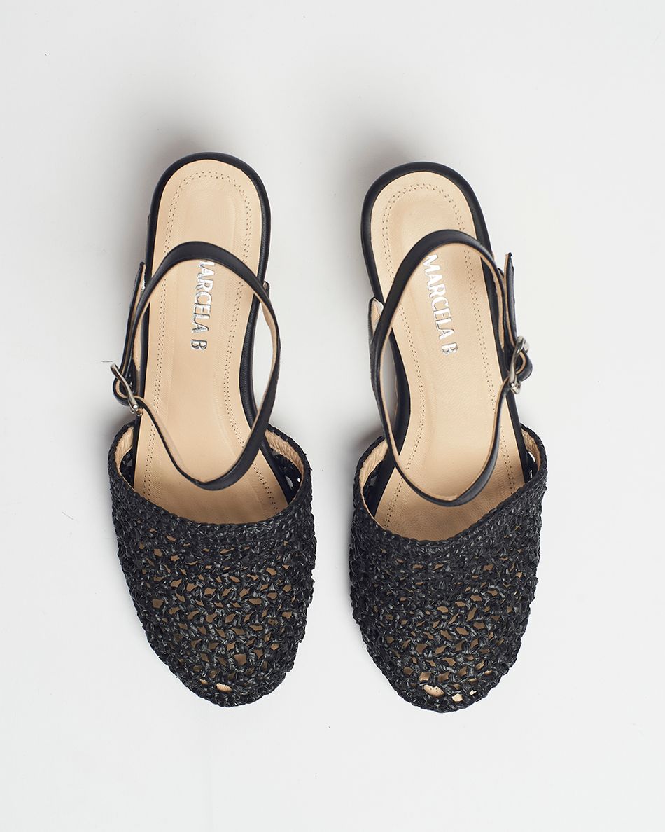 Babuche Livia Crochê Preto