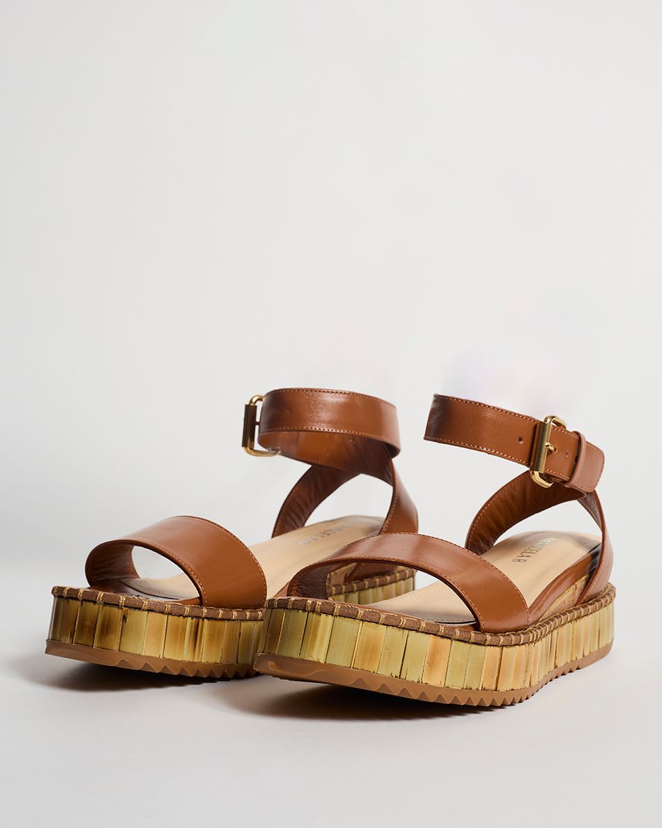 Flatform Bianca Bamboo Cognac