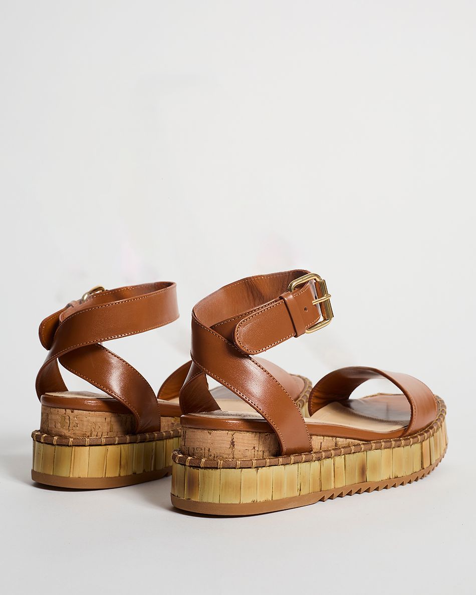 Flatform Bianca Bamboo Cognac