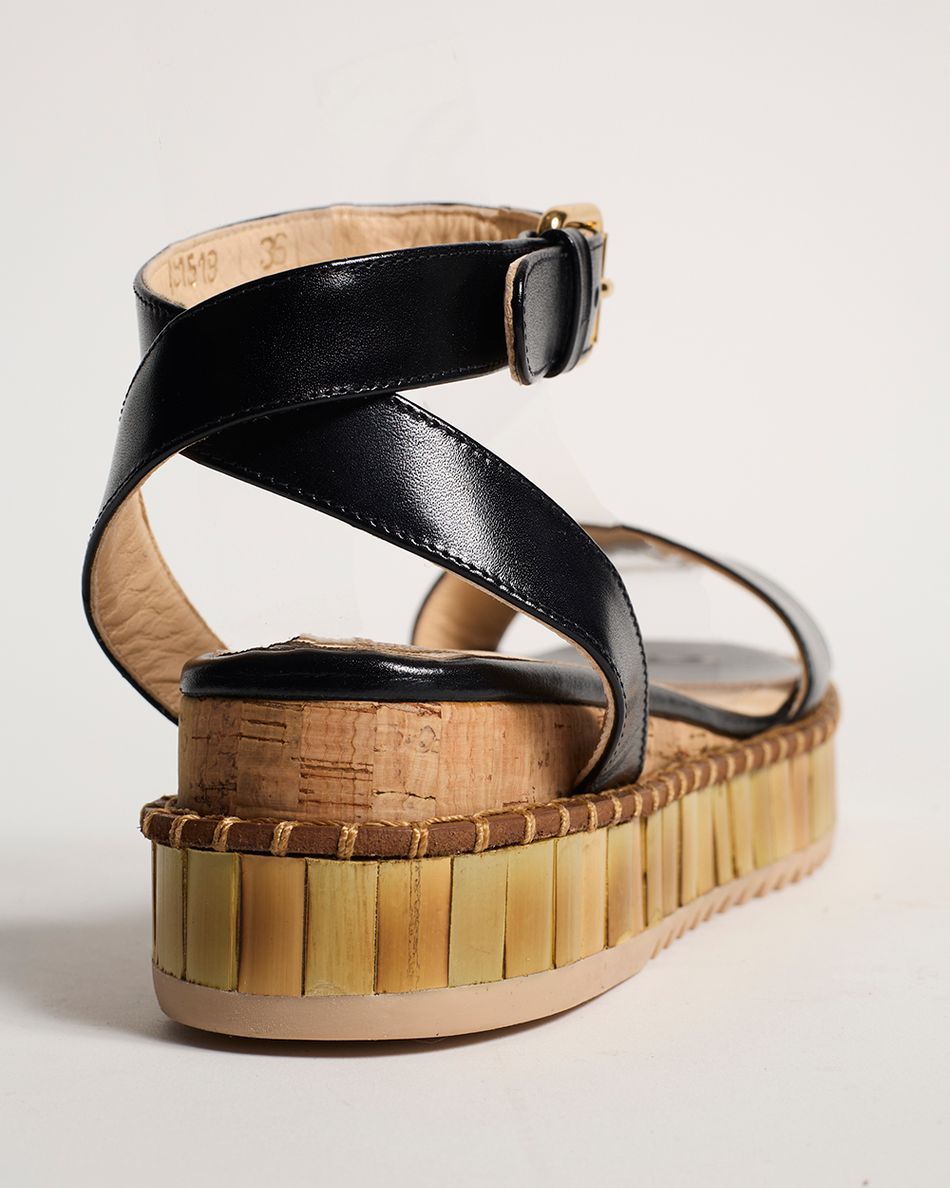 Flatform Bianca Bamboo Preta 