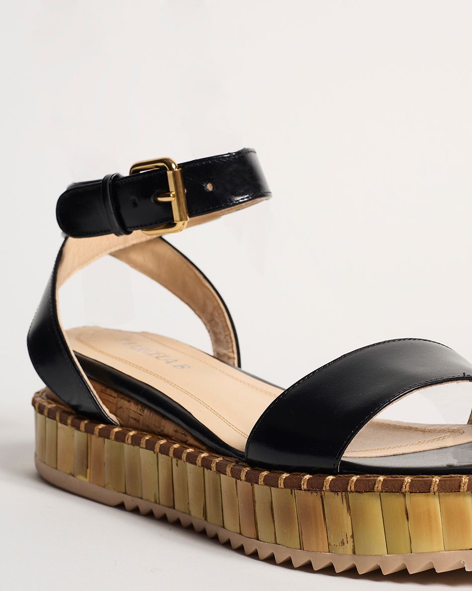 Flatform Bianca Bamboo Preta 