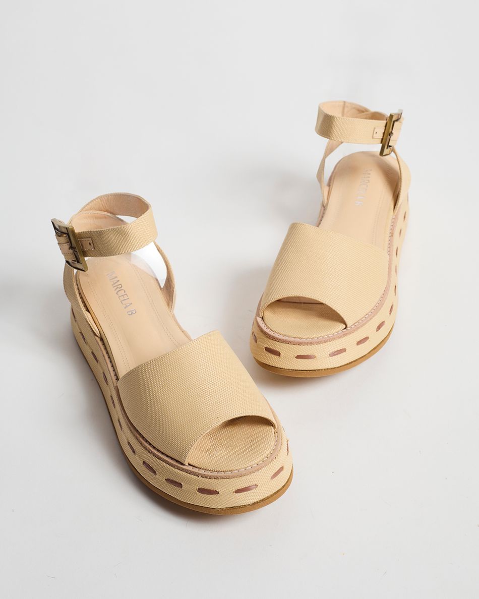 Flatform Fran Palha Bege 