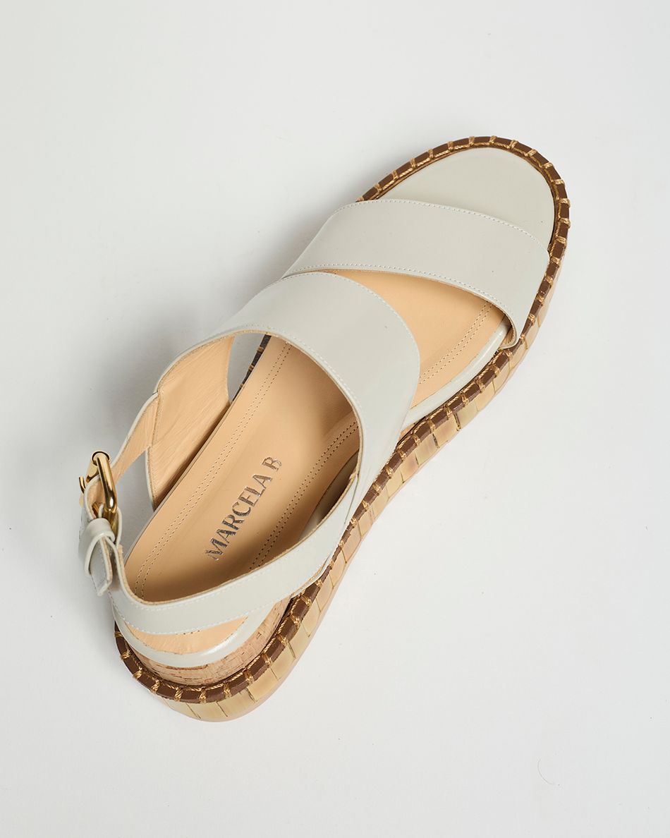 Flatform Julia Couro Off White 