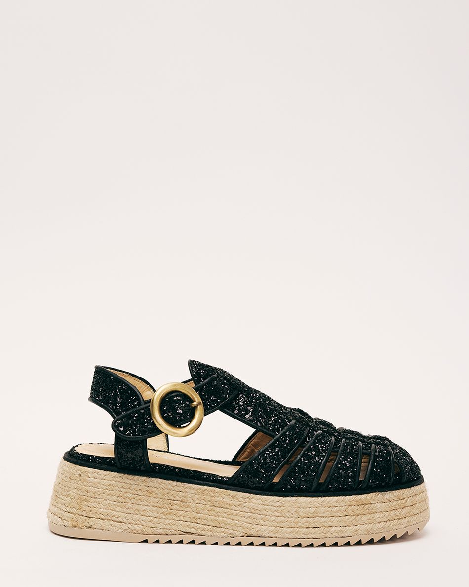 Flatform Melissa Glitter Preta