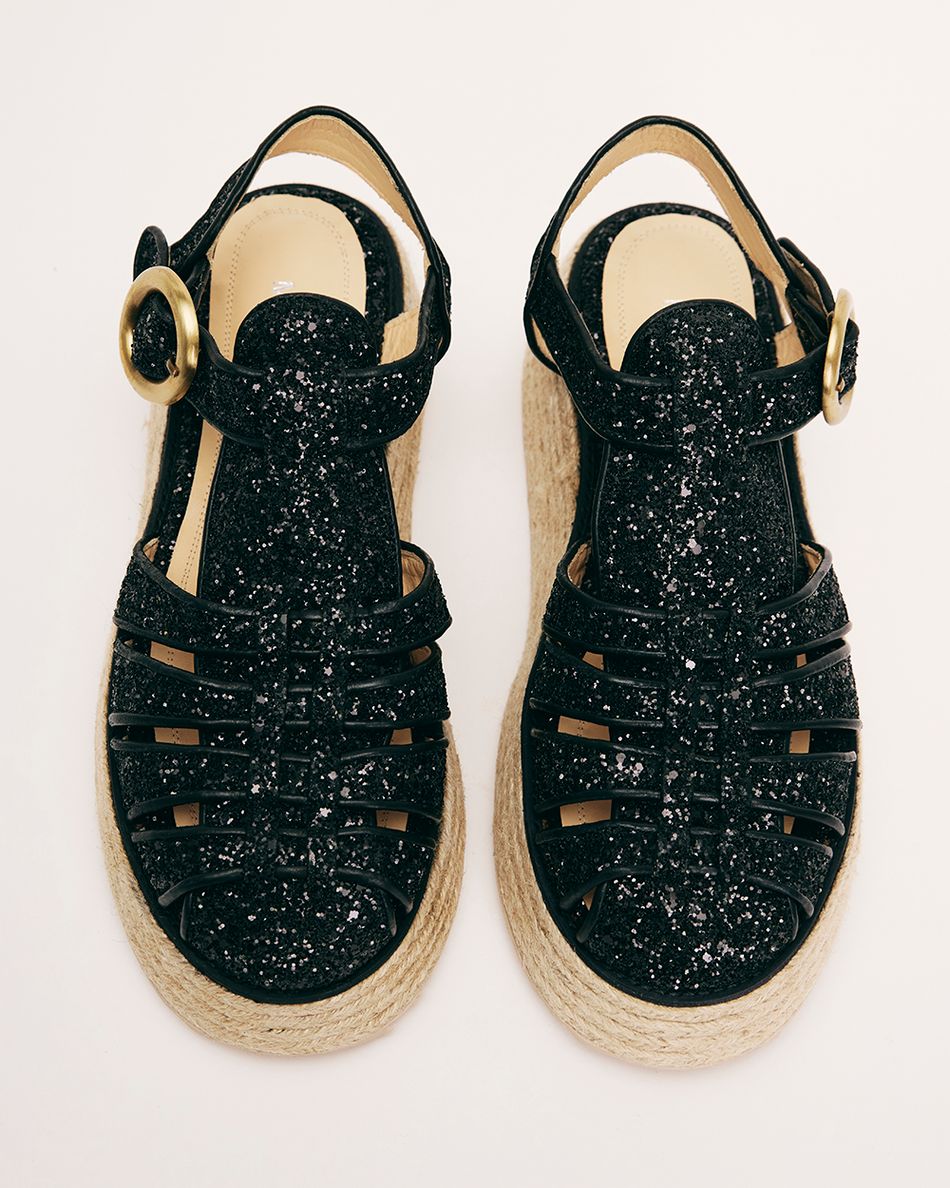 Flatform Melissa Glitter Preta