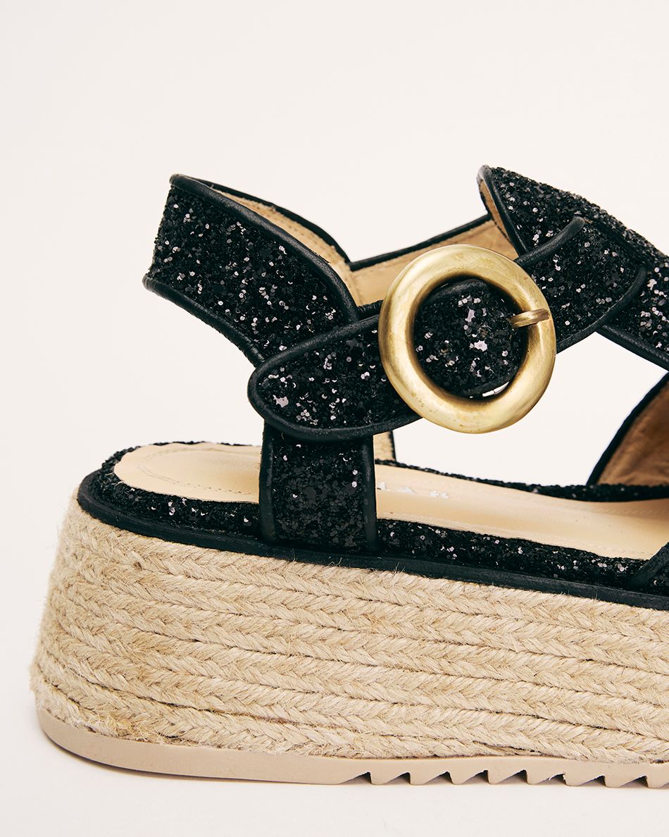 Flatform Melissa Glitter Preta