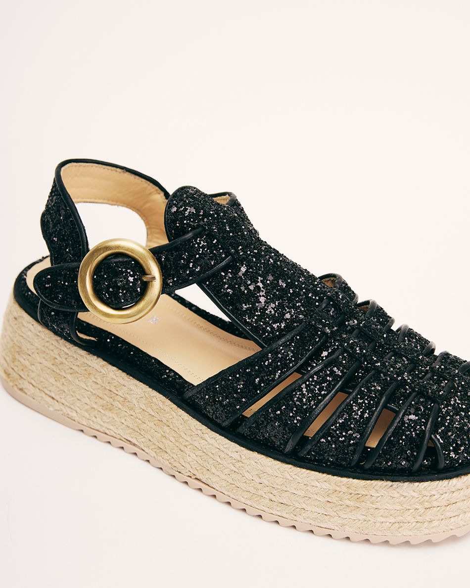 Flatform Melissa Glitter Preta