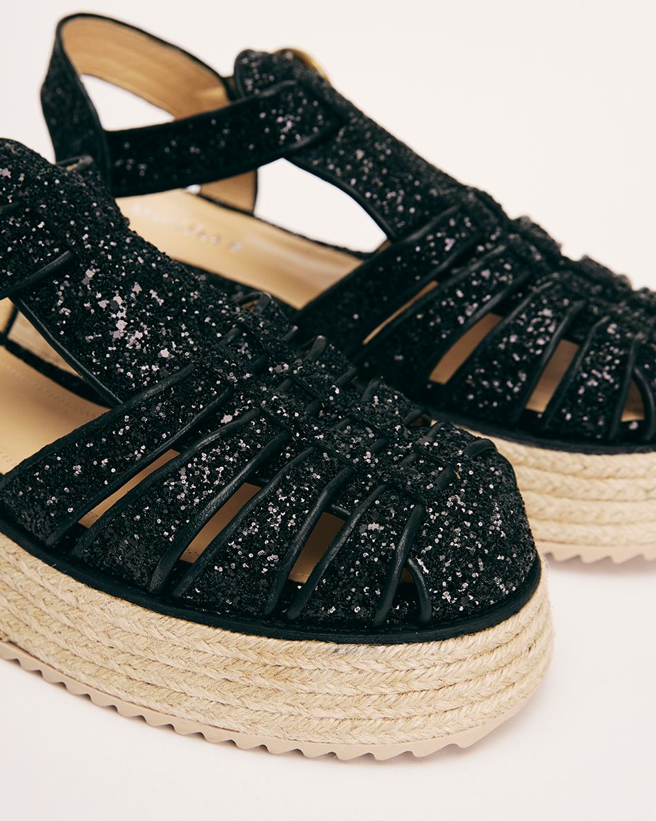 Flatform Melissa Glitter Preta