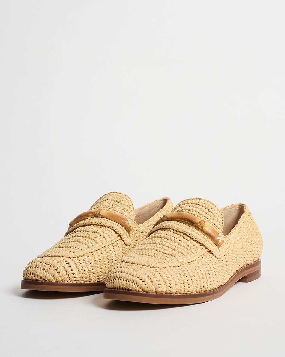 Mocassim Olívia Crochê Bege