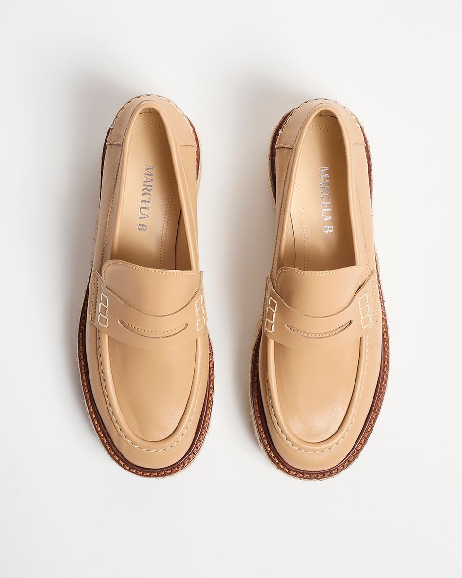 Mocassim Teca Couro Bege