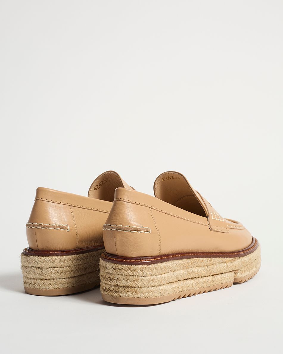 Mocassim Teca Couro Bege