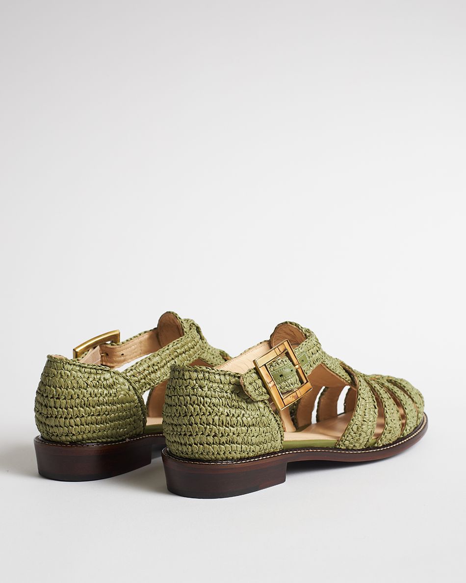 Rasteira Melissa Crochê Verde