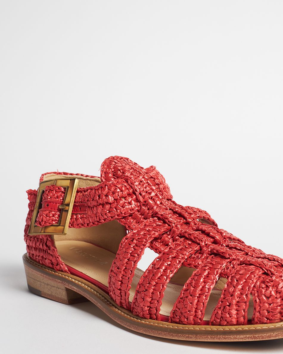Rasteira Melissa Crochê Vermelho