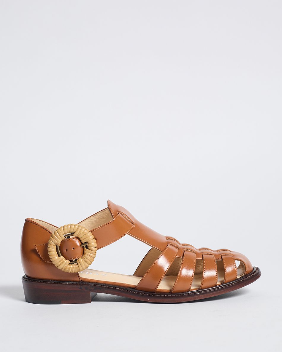 Rasteira Melissa New Couro Cognac