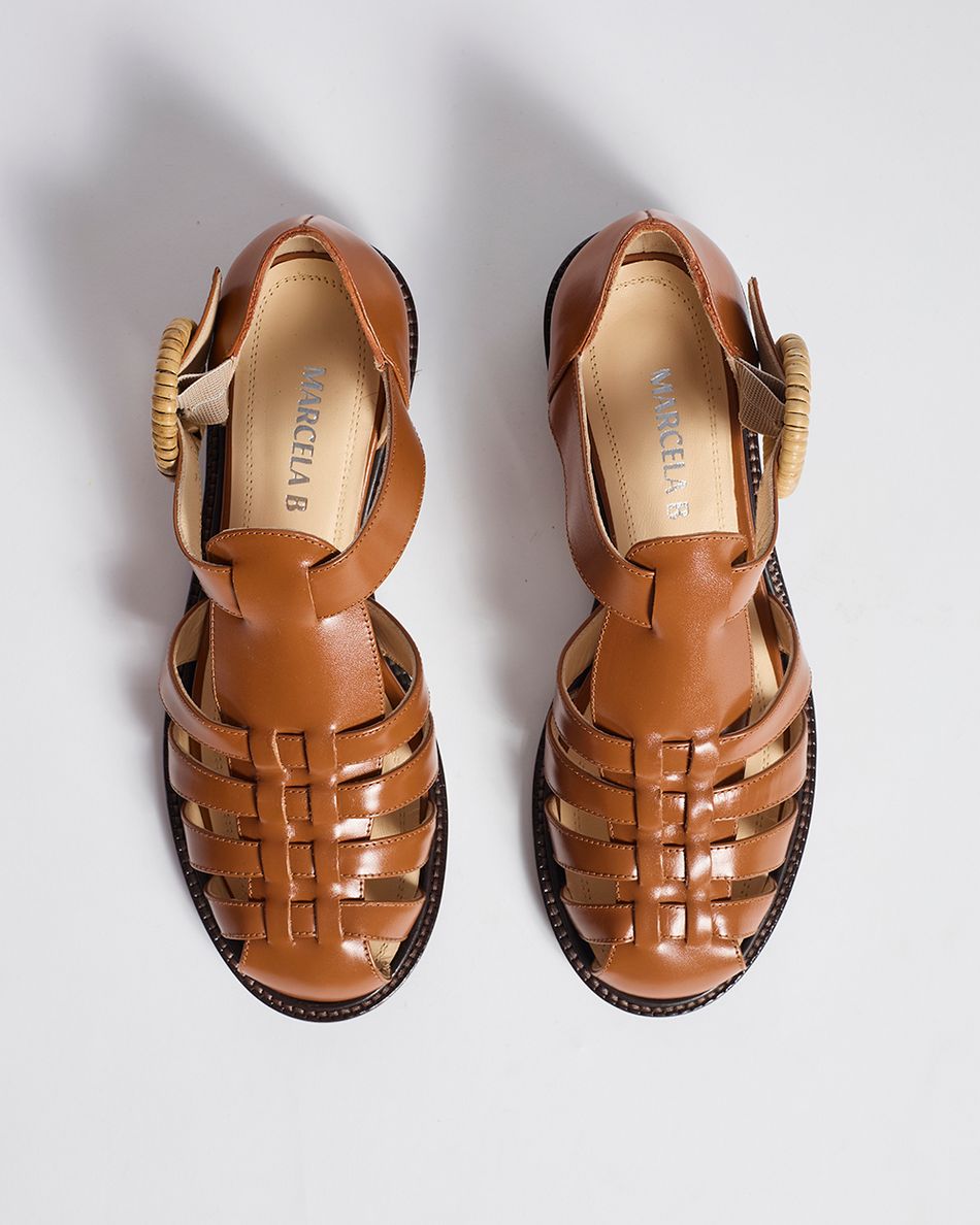 Rasteira Melissa New Couro Cognac