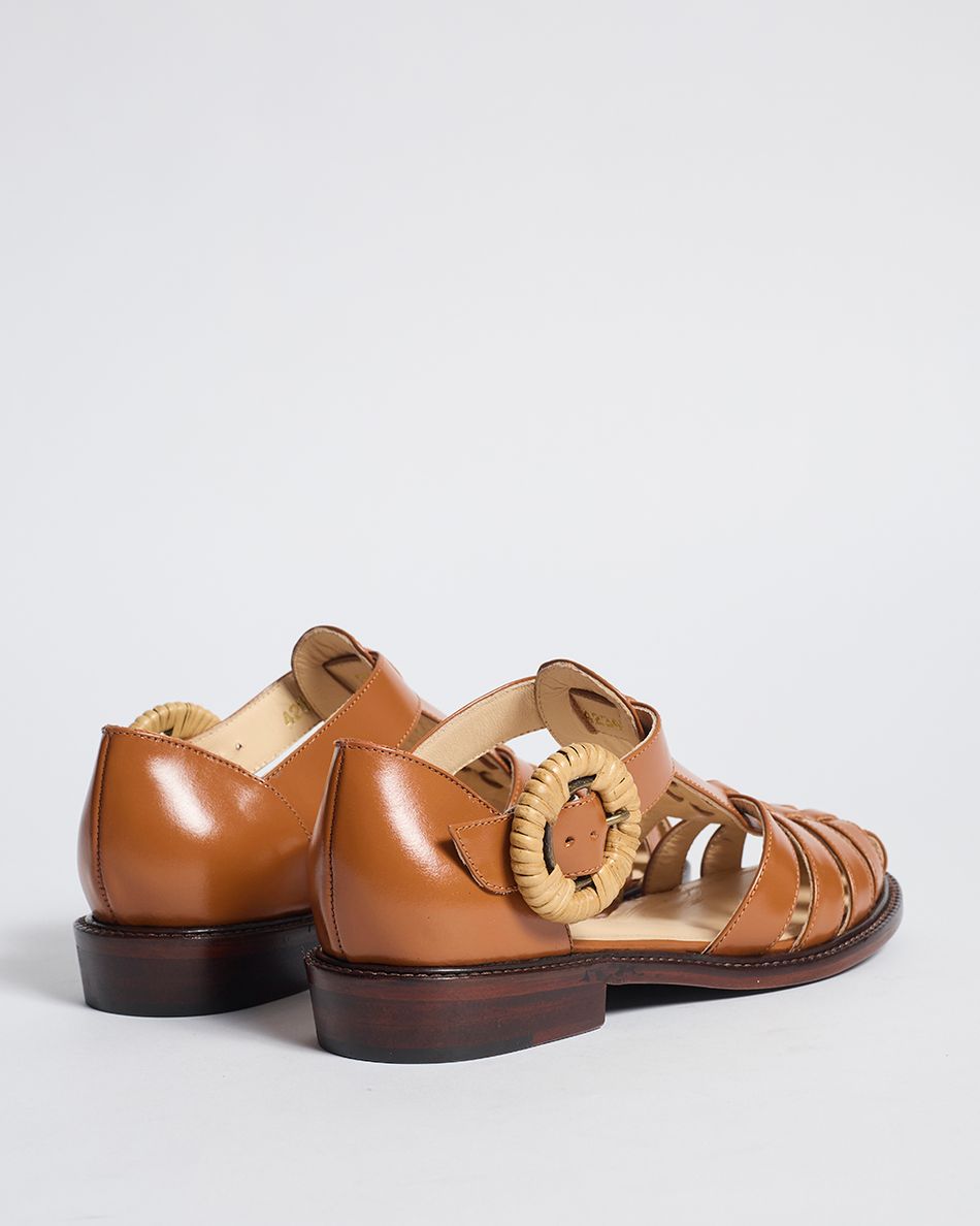 Rasteira Melissa New Couro Cognac