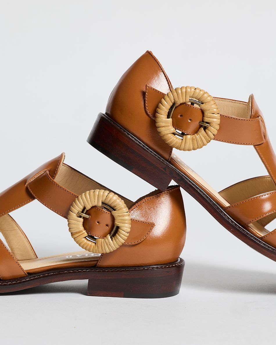 Rasteira Melissa New Couro Cognac