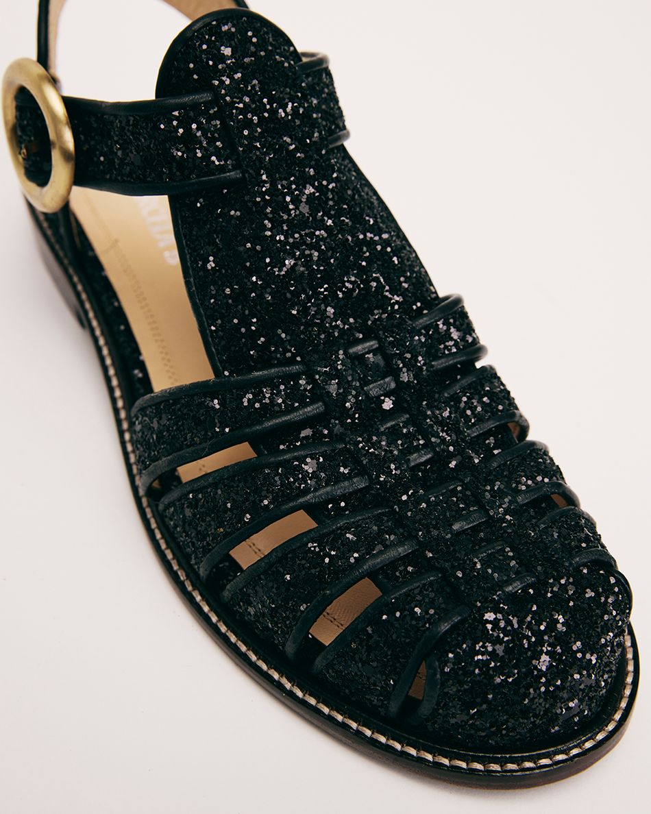 Sandália Melissa Glitter Preta