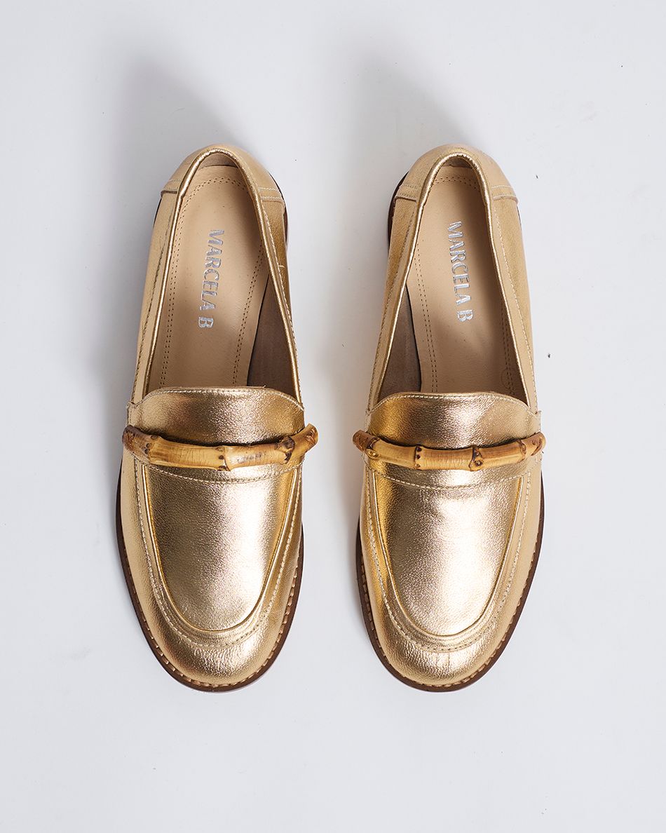 Mocassim Olivia Ouro