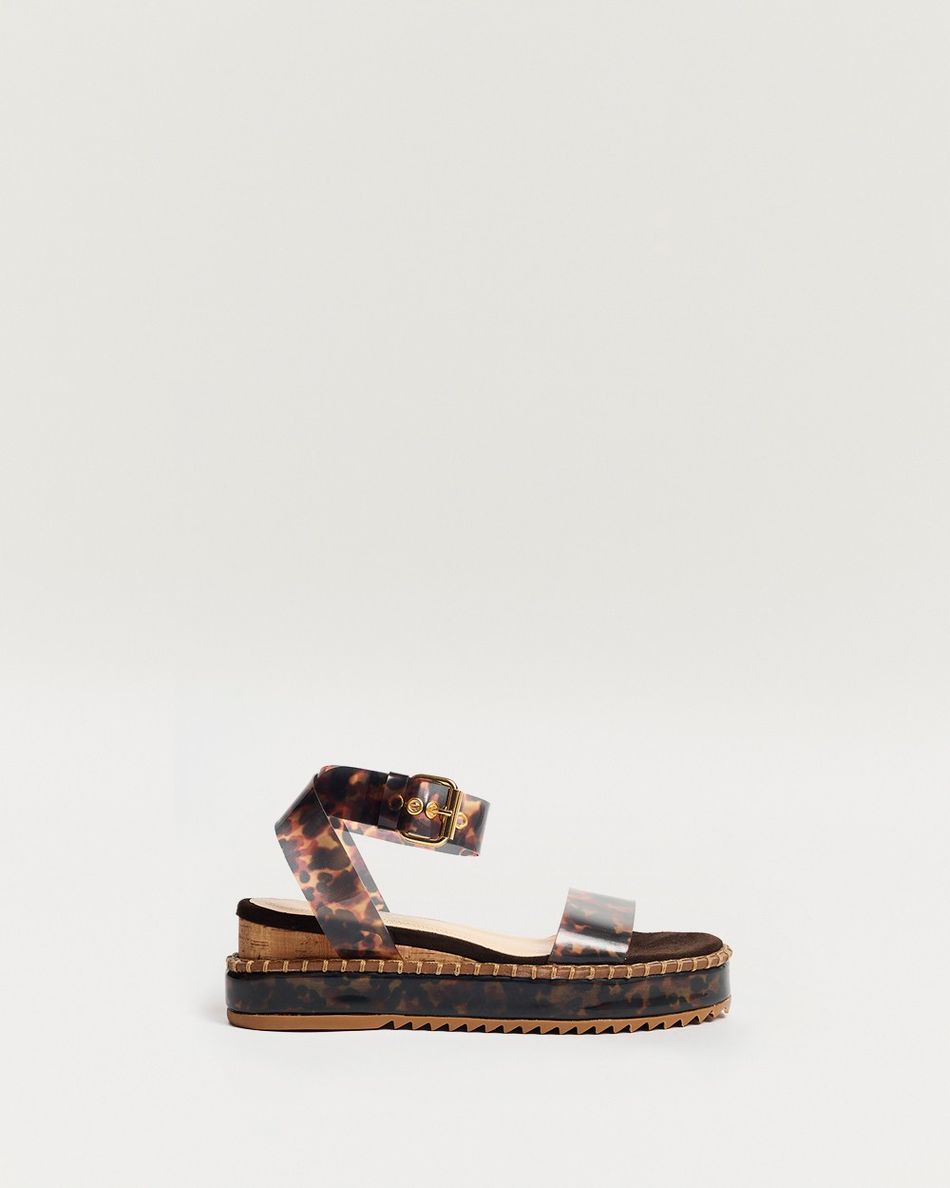 Flatform Bianca Vinil Tartaruga