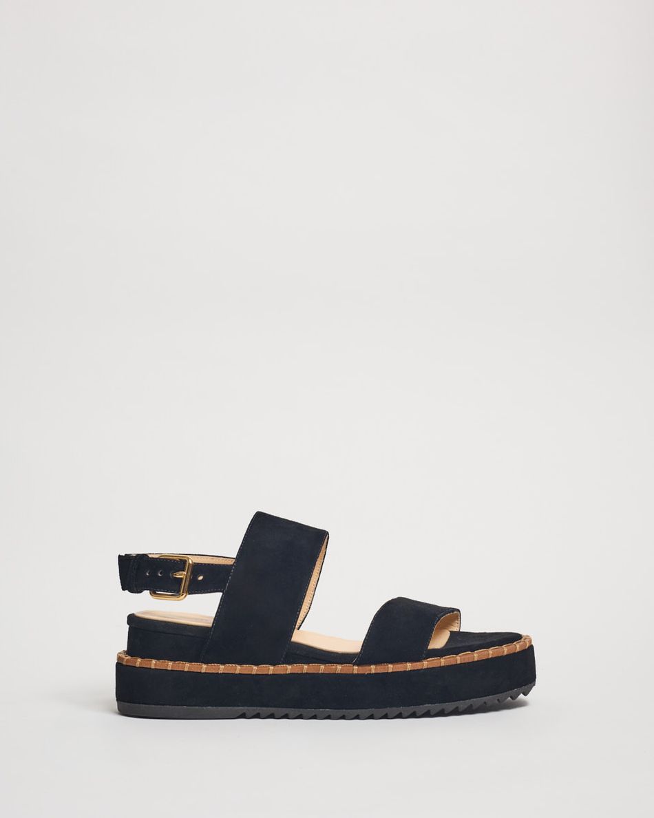 Flatform Julia Camurça Preta